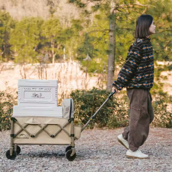 4 Тележка туристическая Naturehike 80х43х70 см, коричневая