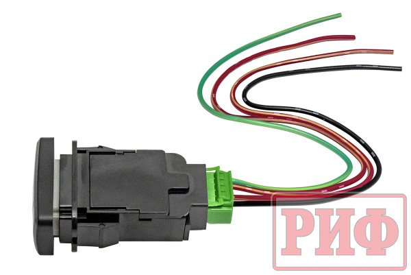 Кнопка ВКЛ/ВЫКЛ, белый, REAR DIFF LOCK TOYOTA 40x20 горизонтальная