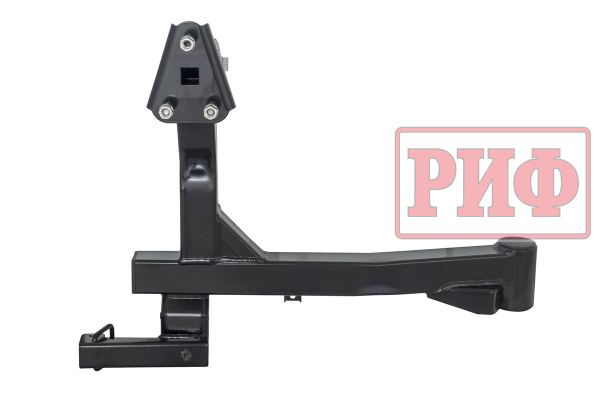 Бампер задний силовой/защита штатного бампера РИФ Renault Duster 2015-2020 c квадратом под фаркоп, калиткой, подсветкой номера