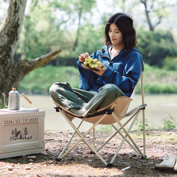 2 Кресло туристическое Naturehike Stellaluna T01 складное, 48х48х74 см, до 110 кг, бежевое