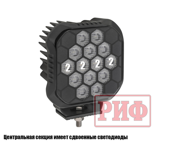 Светодиодная фара рабочего света РИФ 112x112x50 мм 90W LED