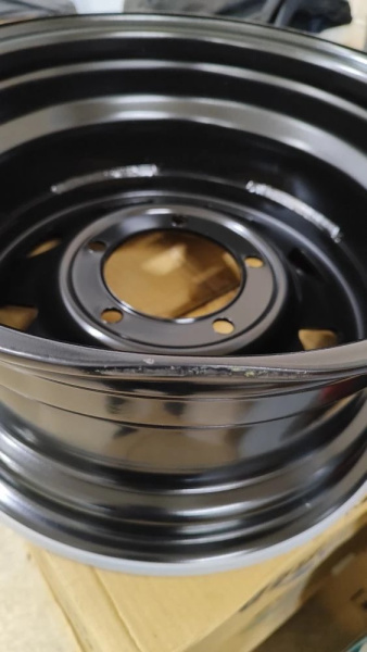 Диск усиленный УАЗ стальной черный 5x139,7 7xR15 d110 ET+25 (треугольник мелкий)