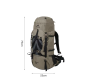 Рюкзак туристический Naturehike 70 л, коричневый