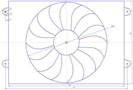 Вентилятор радиатора РИФ электрический для УАЗ
