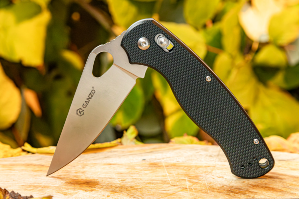 4 Нож складной GANZO с клипсой, длина клинка 87 мм, сталь 440С, черный 4 Нож складной GANZO с клипсой, длина клинка 87 мм, сталь 440С, черный