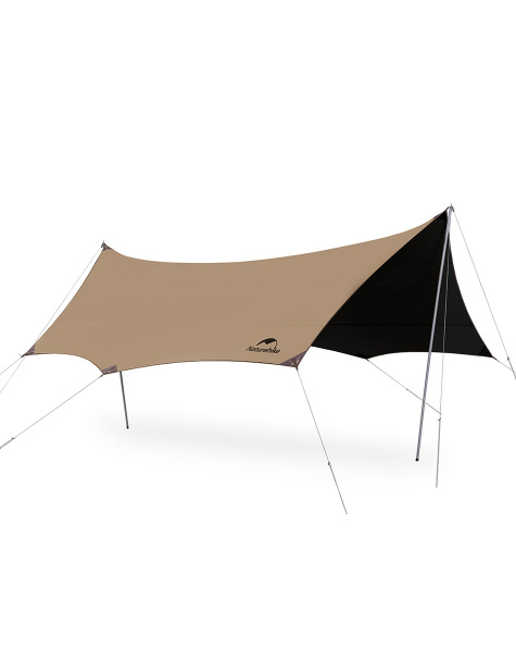 Тент кемпинговый Naturehike 5,5х4,65 м., коричневый, блэкаут