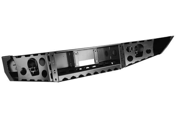 Бампер РИФ передний Toyota Land Cruiser 76/78/79 2007-2024 c доп. фарами с площадкой под лебедку