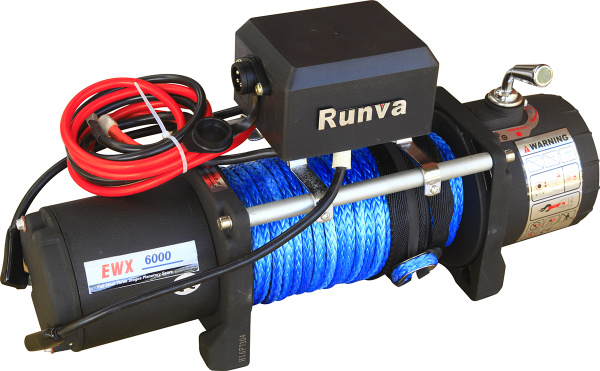 Лебёдка автомобильная электрическая 12V Runva EWX6000SR 2722 кг (синтетический трос)