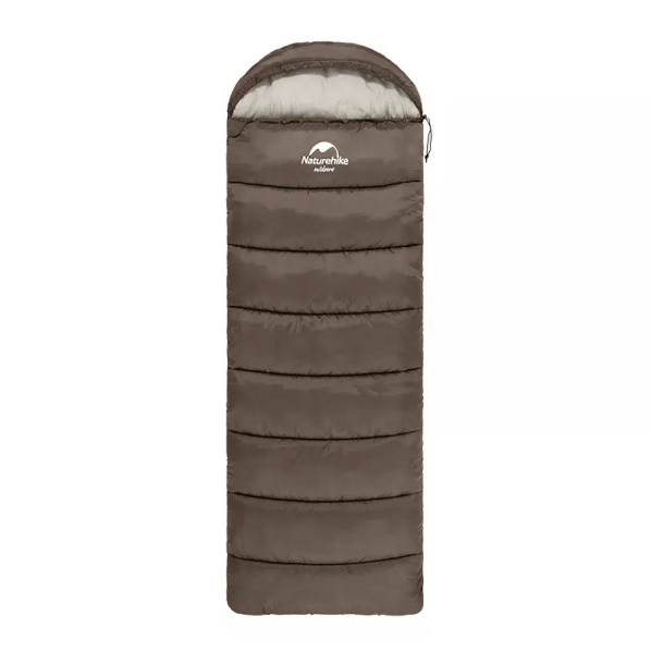 Мешок спальный Naturehike U250S, (190х30)х75 см, (правый) (ТК: 0C), коричневый