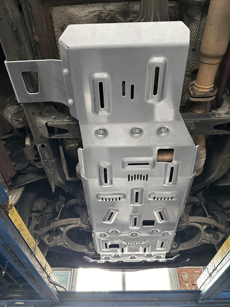 Защита Falcon радиатора, картера, РК, КПП для RAM (Dodge) 1500 2022-2024, алюминий, 8 мм