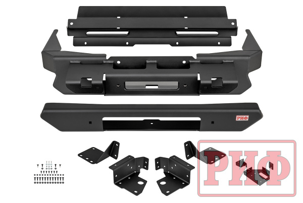 Площадка РИФ под лебёдку с защитой радиатора в штатный бампер RAM 1500 Rebel 2024+