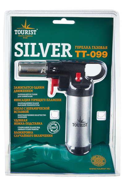 Резак газовый TOURIST SILVER с пьезоподжигом и возможностью перезаправки