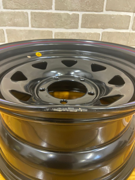 4 Диск усиленный УАЗ стальной черный 5x139,7 8xR16 d110 ET+15 (треуг. мелкий)(уценка)