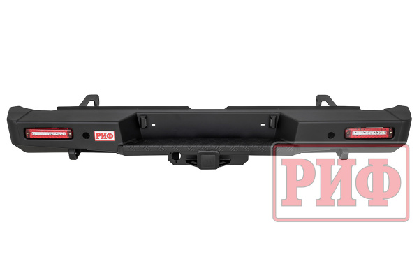 Бампер РИФ силовой задний JAC T6, SOLLERS ST6 с квадратом под фаркоп и фонарями