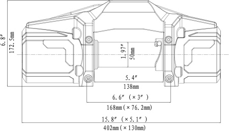 Лебёдка автомобильная электрическая 12V Runva EWV6000FSR 2722 кг (синтетический трос)