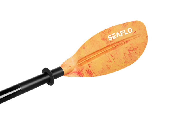 Весло SEAFLO для каяка (байдарки, пакрафта) телескопическое 220-230 см, оранжевое, двустороннее