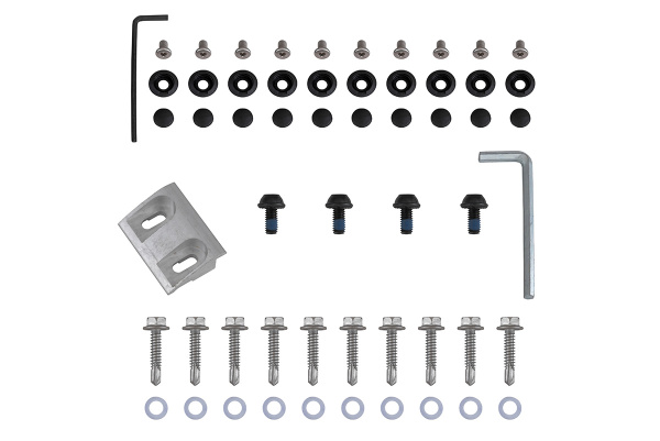 Крышка кузова РИФ для Sollers ST6 / JAC T6, роллета раздвижная 1538х1606 мм, алюминиевая, черная