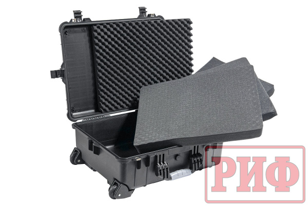 Кейс защитный ударопрочный РИФ 616х493х220 мм на колесах с телескопической ручкой