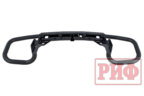 Бампер задний силовой/защита штатного бампера РИФ Nissan Patrol Y62 c квадратом под фаркоп