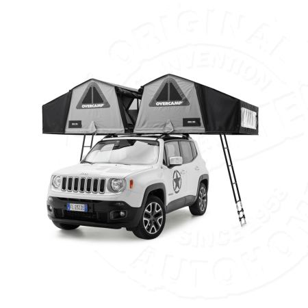 Палатка на крышу автомобиля AUTOHOME OVERCAMP SMALL, тент карбон, лестница 215 мм