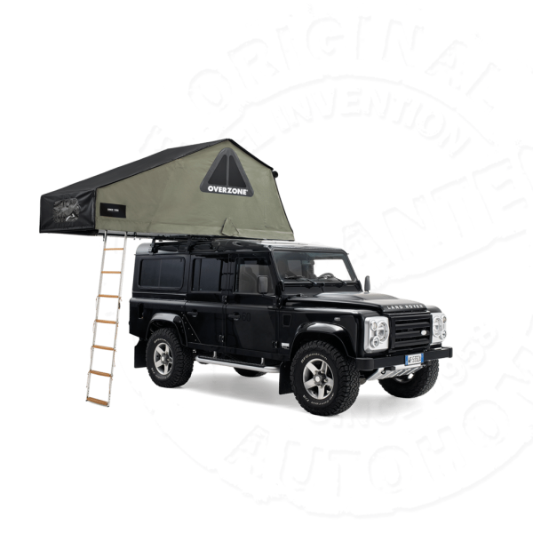 1 Палатка на крышу автомобиля AUTOHOME OVERZONE SMALL STANDARD, тент песочный, лестница 220 мм