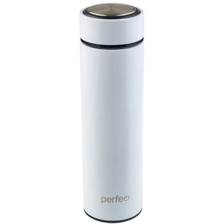 Термос PERFEO 450 мл, с термодатчиком, белый Термос PERFEO 450 мл, с термодатчиком, белый