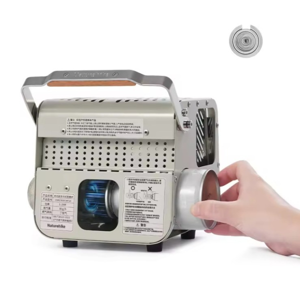 4 Обогреватель газовый Naturehike многофункциональный, 1,1 кВт бежево-серый