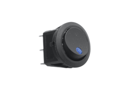 Переключатель ВКЛ/ВЫКЛ, синий, круглый