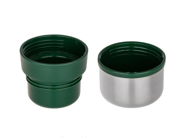 Термос ТОНАР 750ML с ситечком зеленый (2 крышки-кружки)