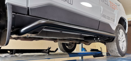 Пороги РИФ силовые Lada Niva Travel (черный алюминий)