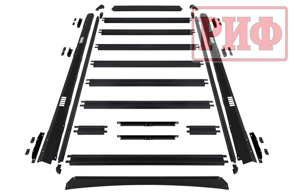 Багажник экспедиционный (платформа) алюминиевый РИФ 1300x2080 мм для Haval H9 2024+ (с крепежом)