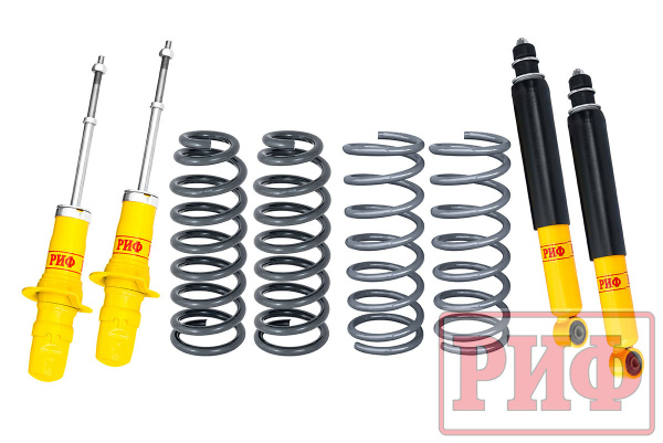 Комплект РИФ усиленной стандартной подвески на SsangYong Rexton 3 (2012-2017 мост) +75кг