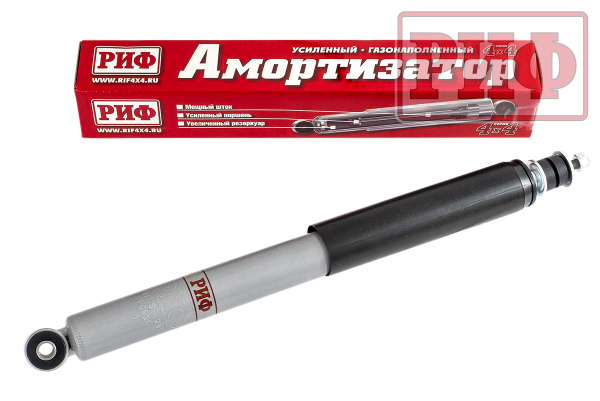 Амортизатор усиленный РИФ передний газовый Suzuki Jimny лифт 75 мм