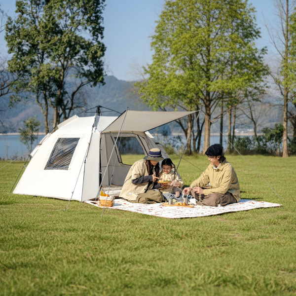 Палатка Naturehike Ango S, 3-местная, быстросборная, капучино