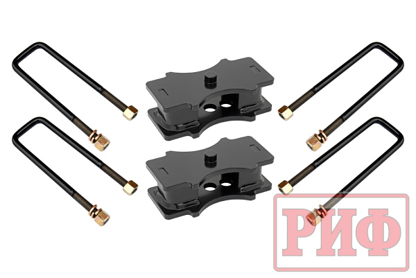 Комплект РИФ стремянок и проставок для лифта рессор на 50 мм Toyota Hilux 2004+, Nissan Navara D40, Mitsubishi L200 2015-2023, Toyota Tundra 2007+, Isuzu D-Max