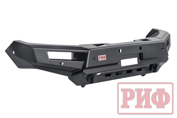 Бампер РИФ силовой передний Mitsubishi Pajero Sport 2015-2020 под доп. фары и парктроник (фары в комплект не входят)