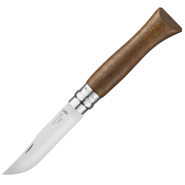 Нож Opinel №9, нержавеющая сталь, ореховая рукоять
