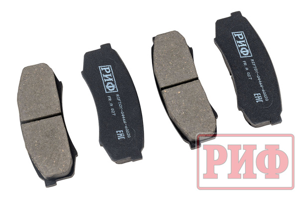 Колодки тормозные задние РИФ Toyota LC 105,120, Mitsubishi Pajero 3, 4 OEM 04466-60020, 04466-60010, 4605A448