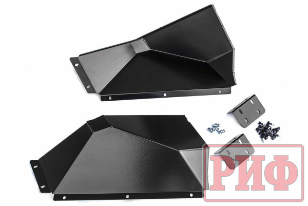 Бампер РИФ силовой передний Mitsubishi L200 2005-2015/Pajero Sport 2009-2015 с доп.фарами и защ.бачка омыват