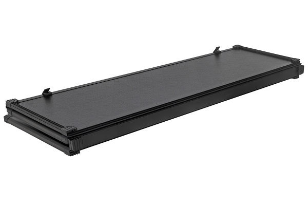 Крышка кузова РИФ для Toyota Hilux 2005-2014, трёхсекционная 1590х1600 мм, алюминиевая, черная