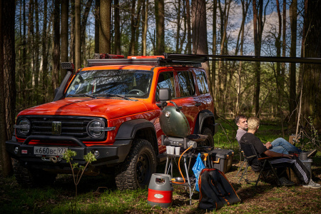 Маркиза автомобильная РИФ 2,5х2,5 м, черная