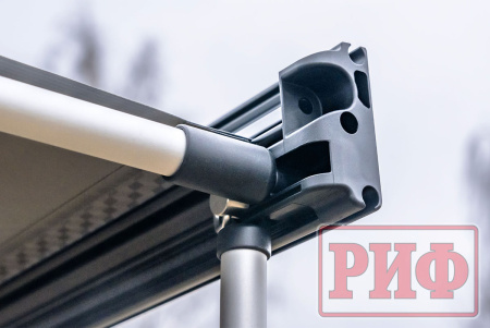 Маркиза автомобильная РИФ 2,5х2,5 м полуавтомат (винил) темно-серая