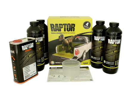 Покрытие защитное повышенной прочноcти RAPTOR, колеруемое, с отвердителем 2K U-POL 4л+1л