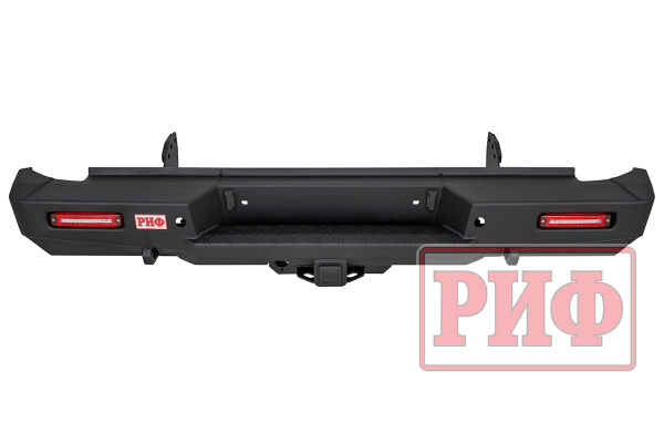 Бампер РИФ силовой задний Great Wall Poer с квадратом под фаркоп и фонарями
