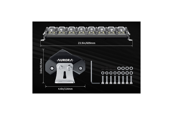 Светодиодная фара комбинированного света AURORA 508 мм 248W LED с RGB подсветкой