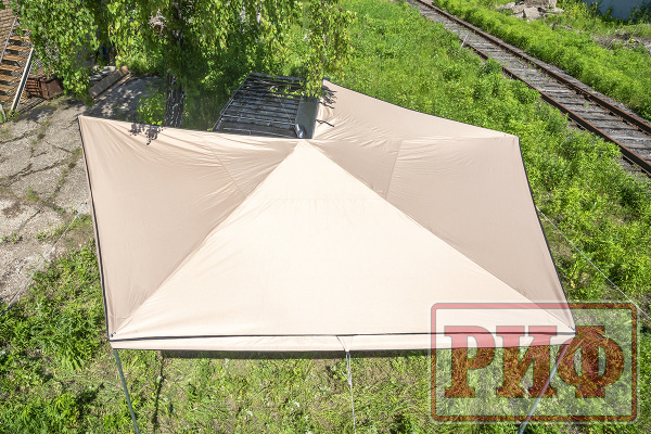 Маркиза автомобильная РИФ веерная 3,0х3,0 м (правая)