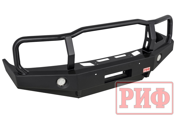 Бампер РИФ силовой передний Toyota Land Cruiser 105 с доп. фарами и защитной дугой
