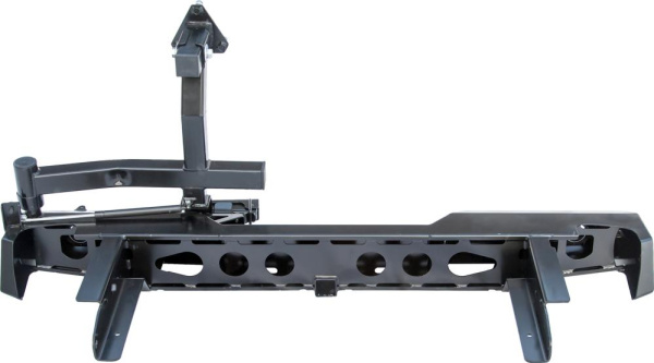 Бампер РИФ задний Nissan NP300 с фаркопом, калиткой и фонарями (длинный кузов)