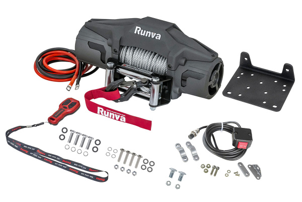 Лебёдка автомобильная электрическая 12V Runva EWV6000F 2722 кг (стальной трос)