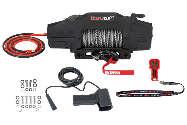 Лебёдка автомобильная электрическая 12V Runva EWXT12000FSR 5443 кг синтетический трос